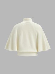 Pull col roulé manches chauve-souris