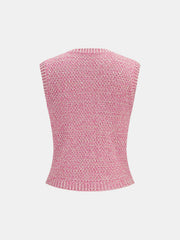 Cardigan boutons métal tricot mixte