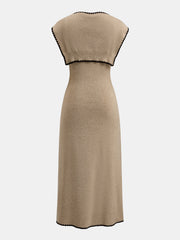 Robe midi tricot cape