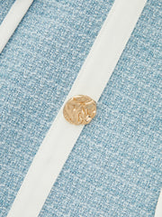Robe mini sans manches bordure contrastée