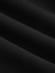 Pantalon ample à mors métallique noir, détail du tissu