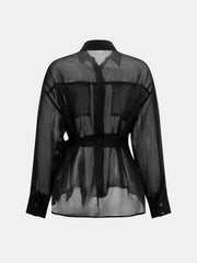 Chemise organza ceinturée