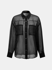 Chemise organza ceinturée