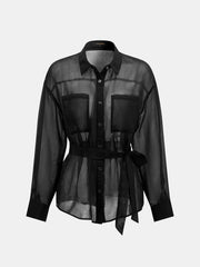 Chemise organza ceinturée
