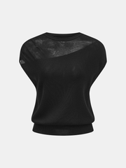 Top épaules transparentes asymétriques