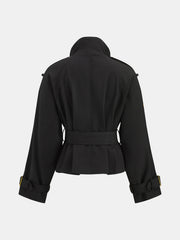 Veste militaire croisée à ceinture