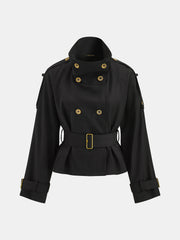 Veste militaire croisée à ceinture
