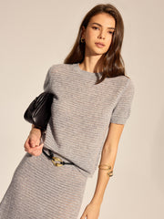 Ensemble jupe ajourée laine