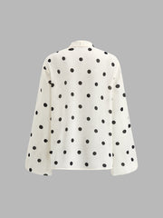Blouse à pois manches lanterne