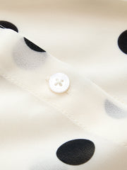 Blouse à pois manches lanterne