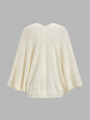 Cape tricot col V ample