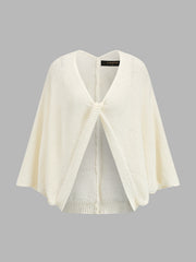 Cape tricot col V ample