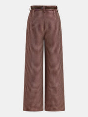 Pantalon à carreaux bordeaux, pièce seule, vue de dos