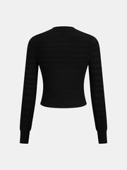Cardigan bouton métal texturé