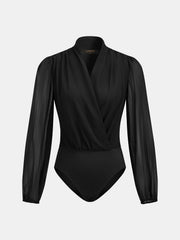 Body col croisé chiffon
