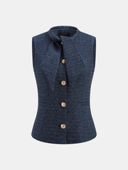 Ensemble gilet tweed pantalon droit