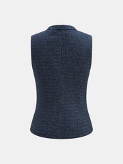 Ensemble gilet tweed pantalon droit