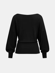 Top tricot croisé manches chauve-souris