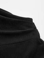 Top asymétrique drapé manches longues
