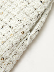 Jupe short trapèze tweed