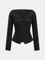 Blazer noir épaules nues