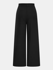 Pantalon large à gourmette noir, pièce seule, vue de dos