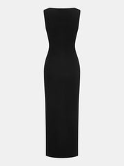Robe midi tricot avec cape