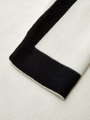 Top maille manches longues colorblock