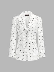 Blazer ivoire à pois