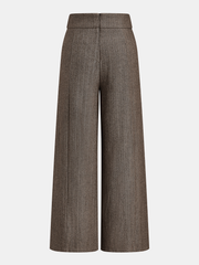 Pantalon ample chevron à boucle brun, pièce seule, vue de dos