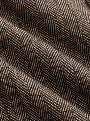 Pantalon ample chevron à boucle brun, détail du chevron