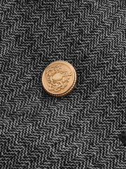 Blazer chevron croisé gris