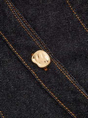 Robe évasée courte en jean