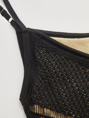 Robe longue fendue en maille