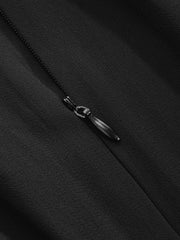 Robe midi noire manches bouffantes