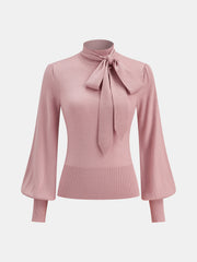 Pull col nœud laine