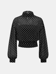 Blouse à pois nœud avec bandeau