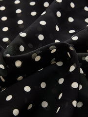 Blouse à pois nœud avec bandeau