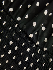 Blouse à pois nœud avec bandeau