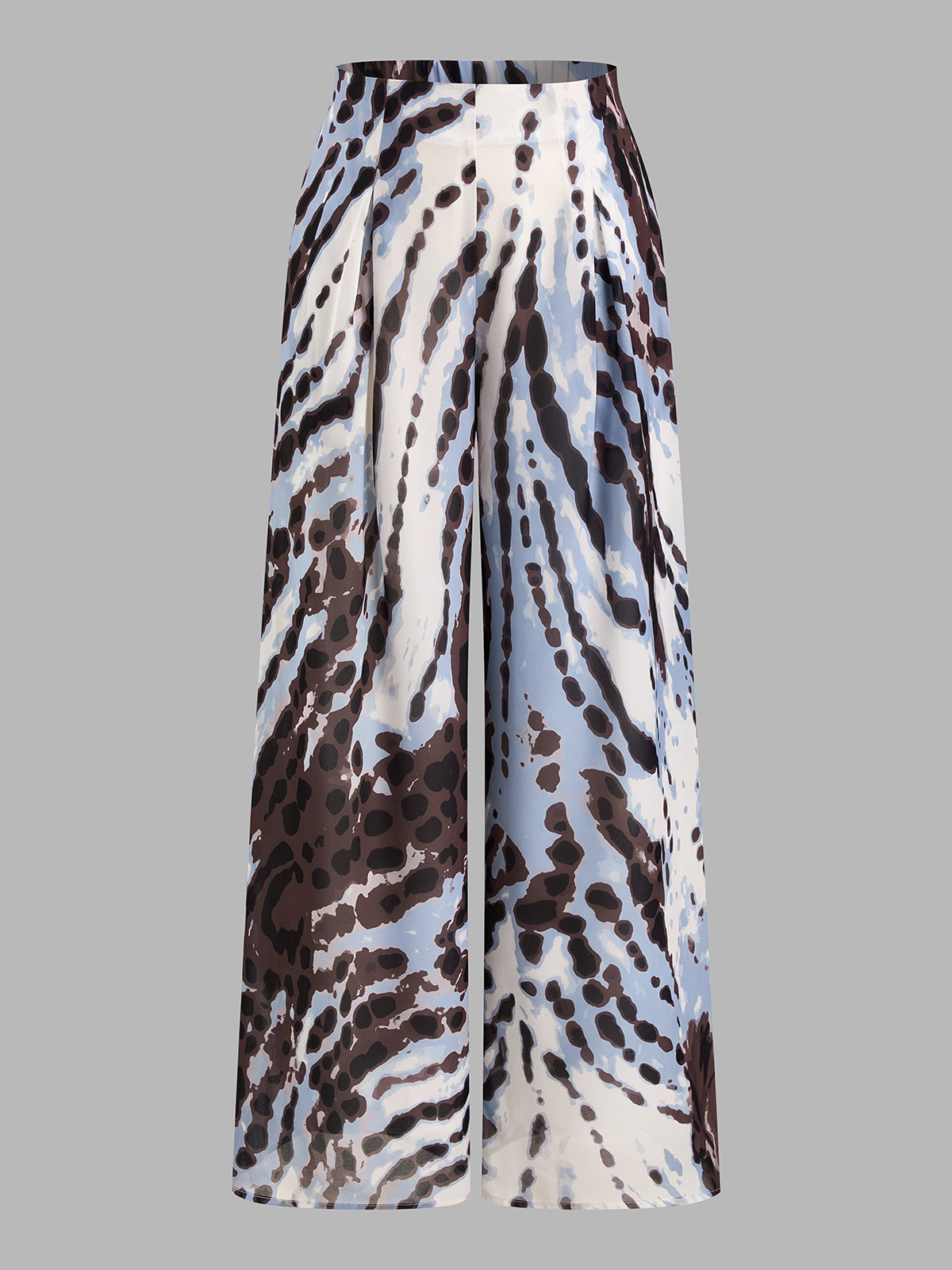 Pantalon plissé imprimé animalier, pièce seule, vue de face