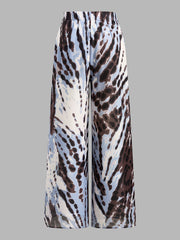 Pantalon plissé imprimé animalier, pièce seule, vue de dos