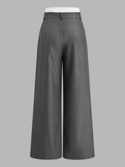 Pantalon ample à cordon contrasté gris, pièce seule, vue de dos