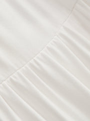 Blouse froncée croisée manches lanternes