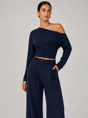 Ensemble crop top épaules dénudées
