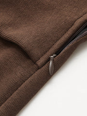 Robe mini taille nouée manches longues
