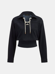Sweat crop col laçage