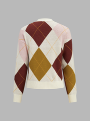 Cardigan à motifs losanges