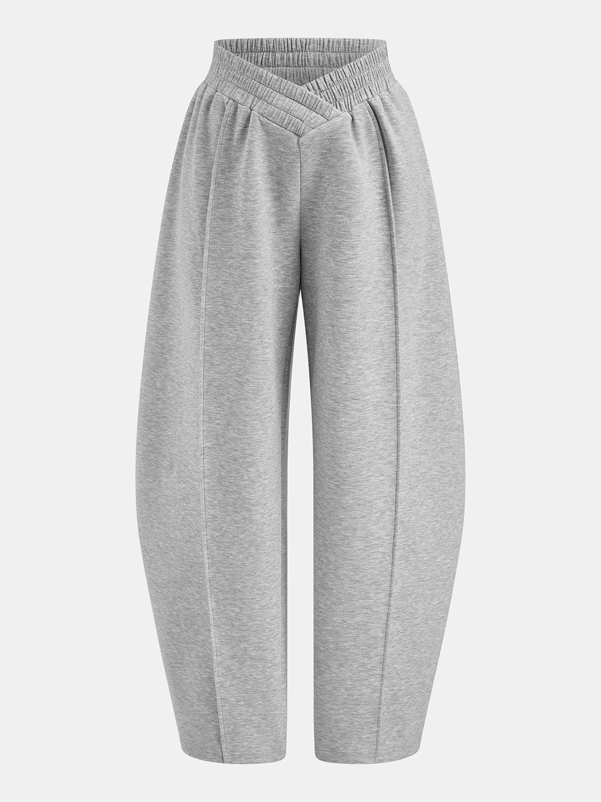 Pantalon de jogging barrel gris clair, pièce seule, vue de face