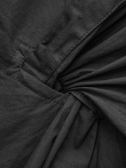 Blouse froncée à empiècements dentelle