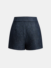 Jupe short plissée tweed